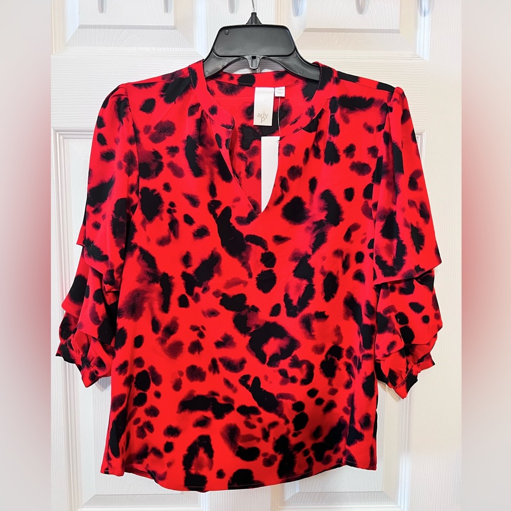 NWT Ady P | Leopard Print Blouse | Size XS